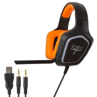 Audífonos gamer Coolbox T4G conexión 3.5 mm, RGB, compatible PC