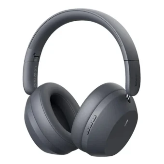 Audífonos bluetooth on ear Baseus Bass35 Max hasta 50 horas de reproducción, control de música y llamadas, gris