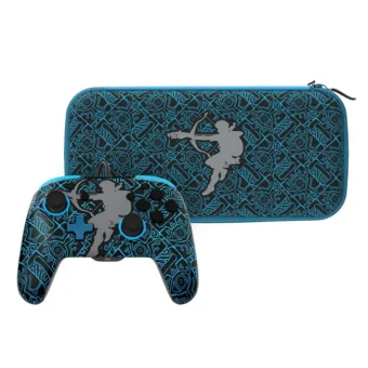 Mando con cable Nintendo Switch Zelda PDP Glow con funda protectora, compatible Switch OLED y Lite
